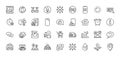 Search text, Feedback and Smartphone line icons pack. For web app. Line icons. Vector