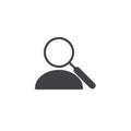 Search user contacts vector icon