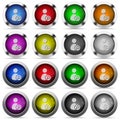 Search user glossy button set