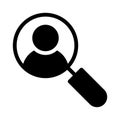 Search glyph flat vector icon Royalty Free Stock Photo