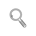 Search vector icon, magnifying glass