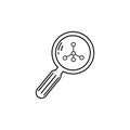 Search vector icon, magnifying glass