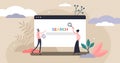 Search vector illustration. Flat tiny information finding persons concept. Royalty Free Stock Photo