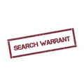 Search warrant rectangular stamp.