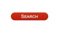 Search web interface button wine red color, internet monitoring, site design Royalty Free Stock Photo