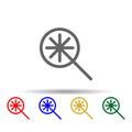 Search web multi color style icon. Simple thin line, outline vector of web icons for ui and ux, website or mobile application Royalty Free Stock Photo