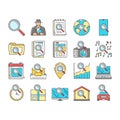 search web website internet icons set vector Royalty Free Stock Photo