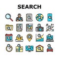 search web website internet icons set vector Royalty Free Stock Photo