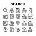 search web website internet icons set vector Royalty Free Stock Photo