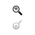 Search wi-fi connection icon flat
