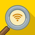 Search wifi symbol, illustration find wifi