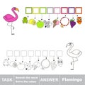 Search the word Flamingo Royalty Free Stock Photo