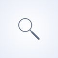 Search, zoom, vector best gray line icon