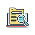 Color illustration icon for Searched, search and homepage Royalty Free Stock Photo