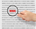 Searching for a computer virus Royalty Free Stock Photo