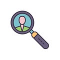 Searching Employee related vector icon