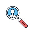 Searching Employee related vector icon