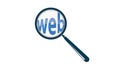 Web Internet Search Text and Magnifying Glass