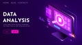 Searching file or data analysis on computer monitor. Modern futuristic background. Royalty Free Stock Photo