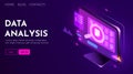 Searching file or data analysis on computer monitor. Modern futuristic background Royalty Free Stock Photo