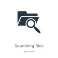 Searching files icon vector. Trendy flat searching files icon from education collection isolated on white background. Vector