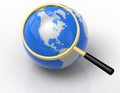 Searching the Globe Royalty Free Stock Photo