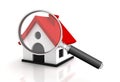 Searching house 3d illustration Royalty Free Stock Photo