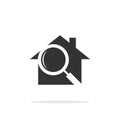 Searching House Icon Logo Template Illustration Design. Vector EPS 10 Royalty Free Stock Photo