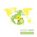 Searching idea in world map Royalty Free Stock Photo