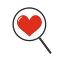 Searching love icon