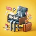 Searching for a new job, we are hiring concept. ai generative Royalty Free Stock Photo