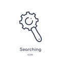 searching settings interface icon from user interface outline collection. Thin line searching settings interface icon isolated on