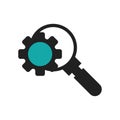 Searching settings interface symbol icon vector sign and symbol isolated on white background, Searching settings interface symbol