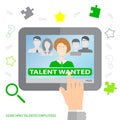 Searching talented employees. Searching professional employees. Choosing the perfect candidate for the job.