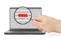 Searching for virus Royalty Free Stock Photo