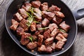 seared juicy new york strip steak bites