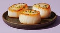 Seared Scallops with Lemon Butter Sauce Royalty Free Stock Photo