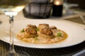 Seared sea Scallops on Risotto