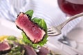Seared tuna closeup Royalty Free Stock Photo