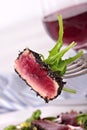 Seared tuna closeup Royalty Free Stock Photo