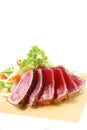 Seared Tuna with Cream Sauce Royalty Free Stock Photo