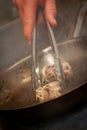 Searing Tenderloin with Bacon Royalty Free Stock Photo