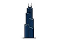 Sears Tower clipart Royalty Free Stock Photo