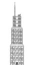 sears tower icon Royalty Free Stock Photo