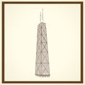 Sears tower postcard Royalty Free Stock Photo