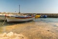 Seascape of Alyki at Paros island in Greece. Royalty Free Stock Photo