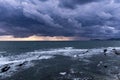 Seascape during an approaching storm Royalty Free Stock Photo