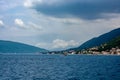 Seascape on the background of mountains