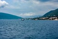 Seascape on the background of mountains