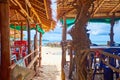 The seascape through the beach bars, Khai Nai island, Phuket, Thailand